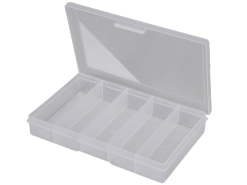 1H-030B - 5 Compt Clear Storage Box Open