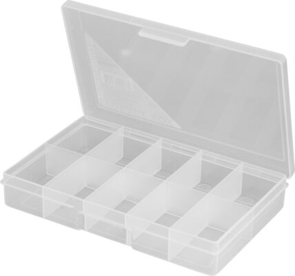 1H-033a - 10 Compt Clear Storage Box Open 10 compt small