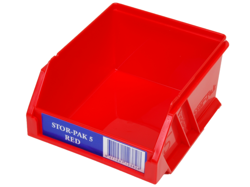 Red 1H-060R Fischer Plastics Stor-Pak 5