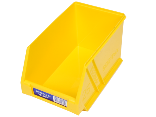 Yellow 1H-062Y Fischer Plastics Stor-Pak 25