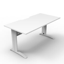 Deluxe Rapid Span Single Sided Workstation - 1500 - white frame and white top