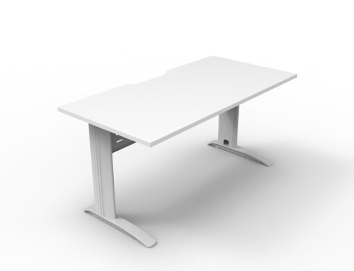 Deluxe Rapid Span Single Sided Workstation - 1500 - white frame and white top