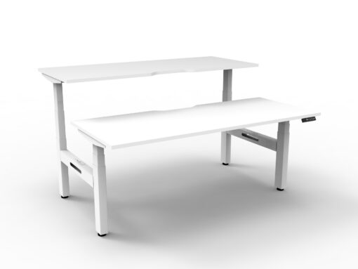 Boost+ Back to Back workstation - 1500 width - White top and white frame