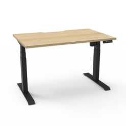 Boost Light Workstation 1200 width - Natural oak top and black frame