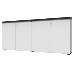 Infinity Swing Door Cupboards - 4 Door 1800 x 450mm - white