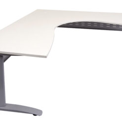 Rapid Span Corner Workstations - 1500 x 1500 width - silver frame and white top