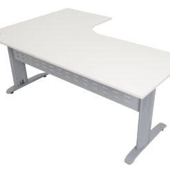 Rapid Span Corner Workstations - 1800 x 1200 width - silver frame and white top