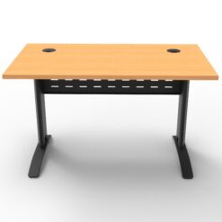 Rapid Span Single Sided Workstations - 1200mm width - Black Frame and oak top