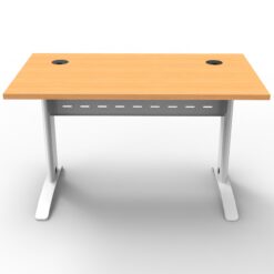 Rapid Span Single Sided Workstations - 1200mm width - white frame and oak top