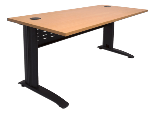 Rapid Span Single Sided Workstations - 1800 width - black frame and oak top