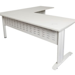 Rapid Span Corner Workstations - 1800 x 1800 width (1100 x 600mm D return) - white frame and white top