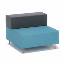 Flexi Modular Lounge - Single Seat - Light blue seat and charcoal back