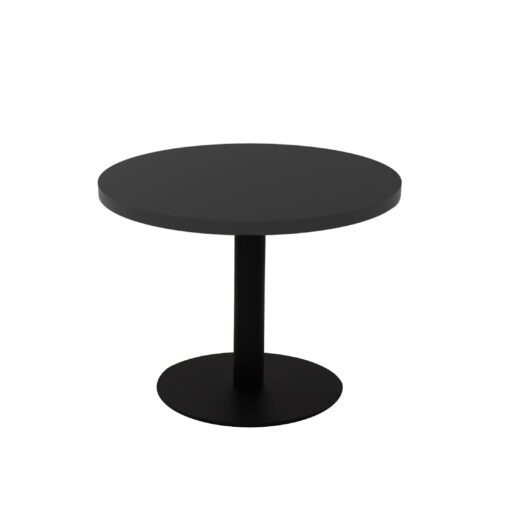 Round Disc Base Coffee Table - Black top and black frame