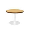 Circular Base Coffee Table - Beech top and white frame