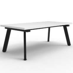 Eternity Rectangular Coffee Table - White top and black frame