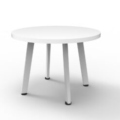 Eternity Round Coffee Table 600 Dia - White top and white frame