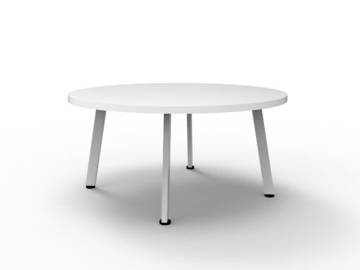 Eternity Round Coffee Table 900 Dia - White top and white frame