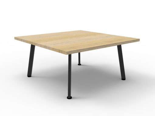 Eternity Square Coffee Table - Natural oak top and black frame