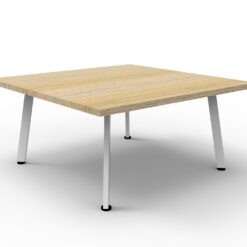 Eternity Square Coffee Table - Natural oak top and white frame