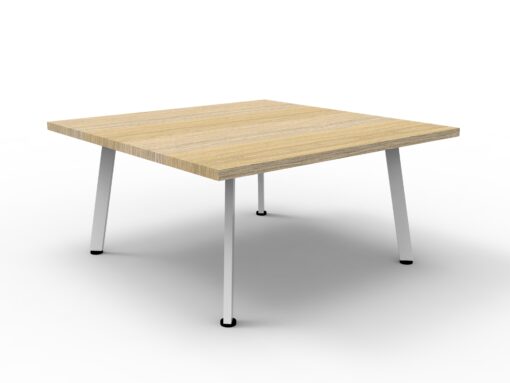 Eternity Square Coffee Table - Natural oak top and white frame