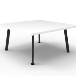 Eternity Square Coffee Table - White top and black frame