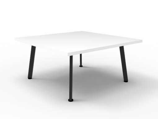 Eternity Square Coffee Table - White top and black frame