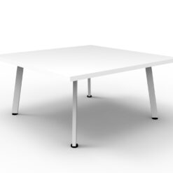 Eternity Square Coffee Table - White top and white frame