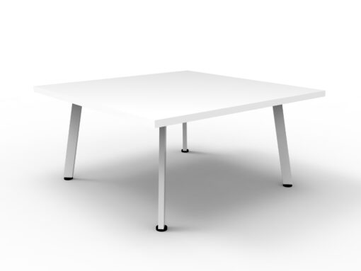 Eternity Square Coffee Table - White top and white frame