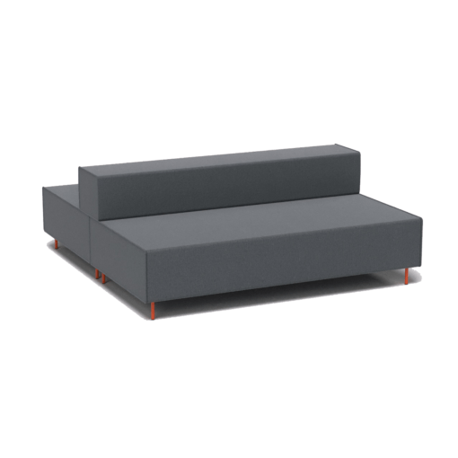 Flexi Modular Lounge triple back to back - charcoal seats and backrest