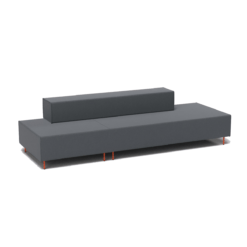 Flexi Modular Lounge Stretch - seats charcoal and backrest charcoal