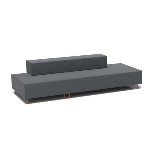 Flexi Modular Lounge Stretch - seats charcoal and backrest charcoal