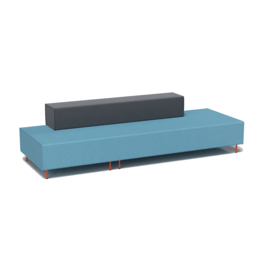 Flexi Modular Lounge Stretch - seats blue and backrest charcoal