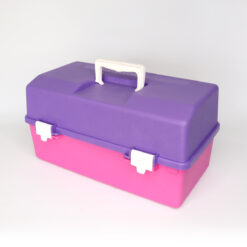 Medium Craft and Hobby Box With Tray - 1H-125 - Pink/Purple