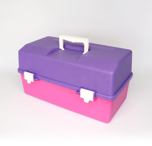 Medium Craft and Hobby Box With Tray - 1H-125 - Pink/Purple