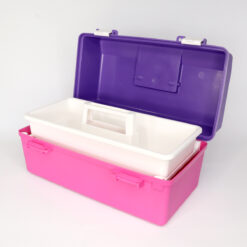 Medium Craft and Hobby Box With Tray - 1H-125 - Pink/Purple