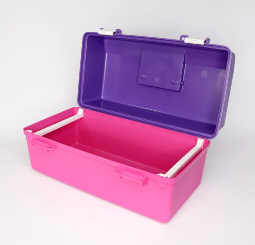 Medium Craft and Hobby Box With Tray - 1H-125 - Pink/Purple