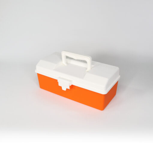 Mini Utility Box with tray - 1H-105 - Orange / White