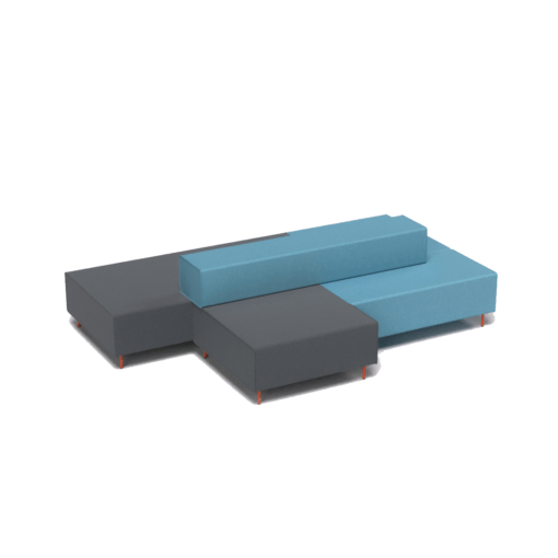 Flexi Modular Lounge Island - triple seat and single seat A both CA, remaining LB