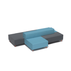 Flexi Modular Lounge Island - single seat A and B and backrest LB , remaining all LB
