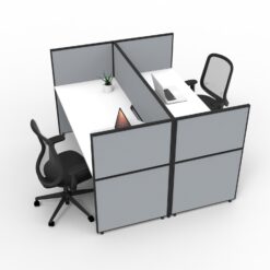 Shush30+ Screen Hung 2 Person Back to Back - White top and grey fabric 1200H