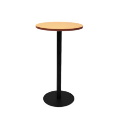 Disc Base Bar Table - Beech top and black frame