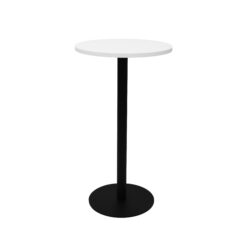 Disc Base Bar Table - White top and black frame