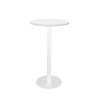 Disc Base Bar Table - White top and white frame