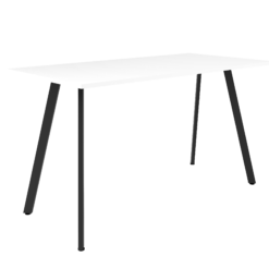 Eternity High Bar Table - 1500X750 - White top and black frame
