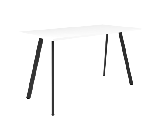 Eternity High Bar Table - 1500X750 - White top and black frame