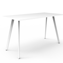 Eternity High Bar Table - 1500X750 - White top and white frame