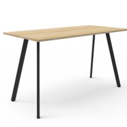 Eternity High Bar Table - 1800X750 - Natural oak top and black frame