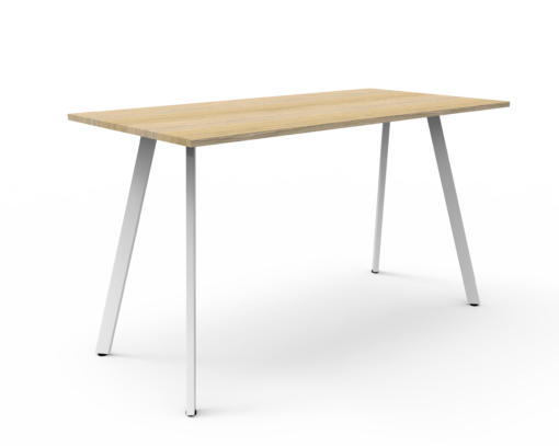 Eternity High Bar Table - 1800X750 - Natural oak top and white frame