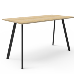 Eternity High Bar Table - 1800X900 - Natural oak top and black frame