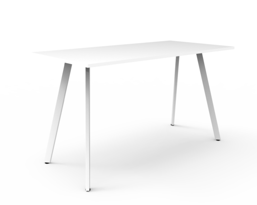 Eternity High Bar Table - 1800X900 - White top white frame